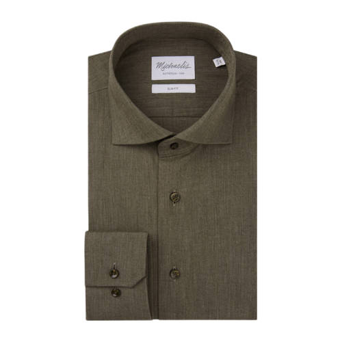 Michaelis slim casual overhemd bruin afbeelding