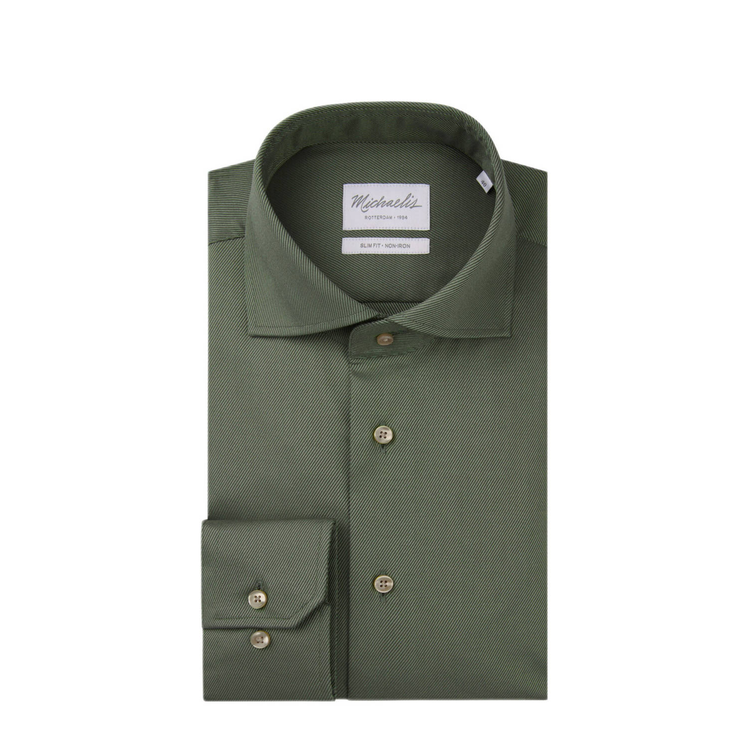 Michaelis slim casual overhemd groen