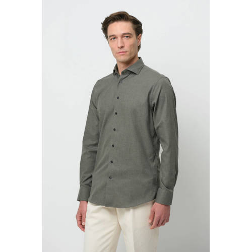 Profuomo slim casual overhemd groen afbeelding