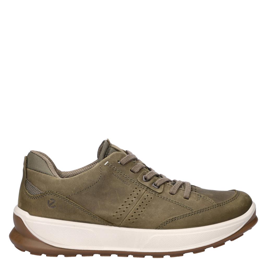 Kakikleurige heren Ecco Byway 2.0 nubuck sneakers met veters
