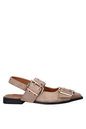 slingback loafers taupe