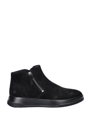 Move W suède enkelboots zwart