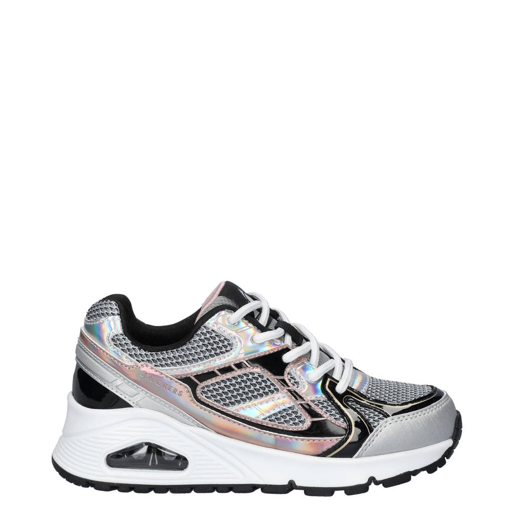 Zilverkleurige meisjes Skechers Uno Gen 1 chunky sneakers met veters