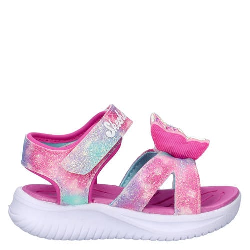 Skechers sandalen met lichtgevende vlinder roze