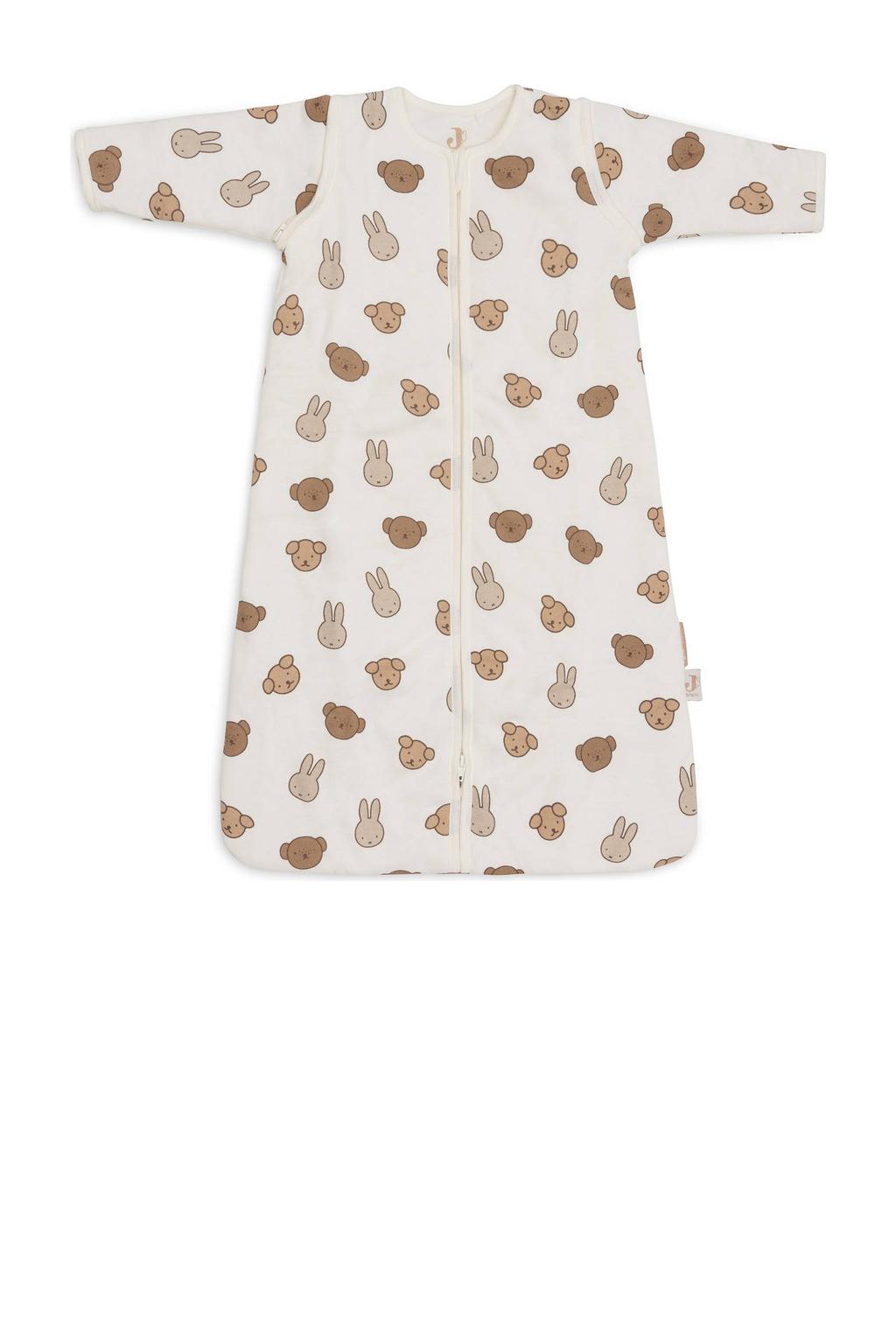 Jollein baby slaapzak met afritsbare mouw Miffy and Friends ecru/bruin