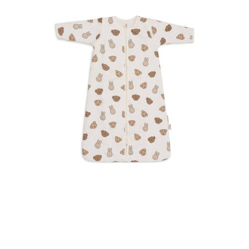 Jollein baby slaapzak met afritsbare mouw Miffy and Friends ecru/bruin afbeelding