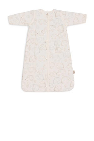 baby slaapzak met afritsbare mouw Elephant Tales ecru/beige