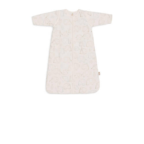 Jollein baby slaapzak met afritsbare mouw Elephant Tales ecru/beige afbeelding