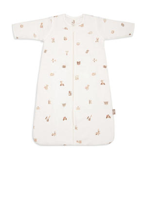 baby slaapzak met afritsbare mouw Animal Friends wit/beige