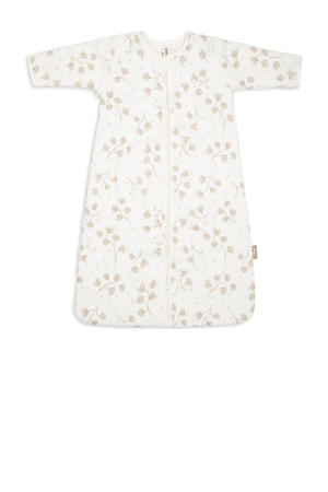 baby slaapzak met afritsbare mouw Leafy Dreams wit/beige