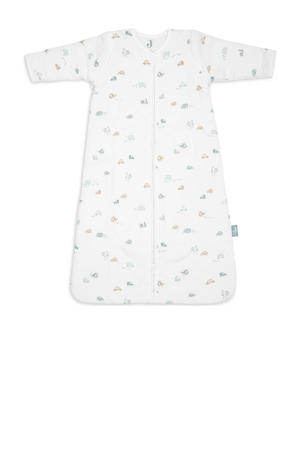 baby slaapzak met afritsbare mouw On the Go Wit/blauw/beige