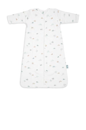 baby slaapzak met afritsbare mouw On the Go Wit/blauw/beige
