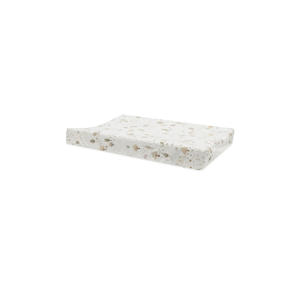 jersey aankleedkussenhoes Tiny Park wit/beige