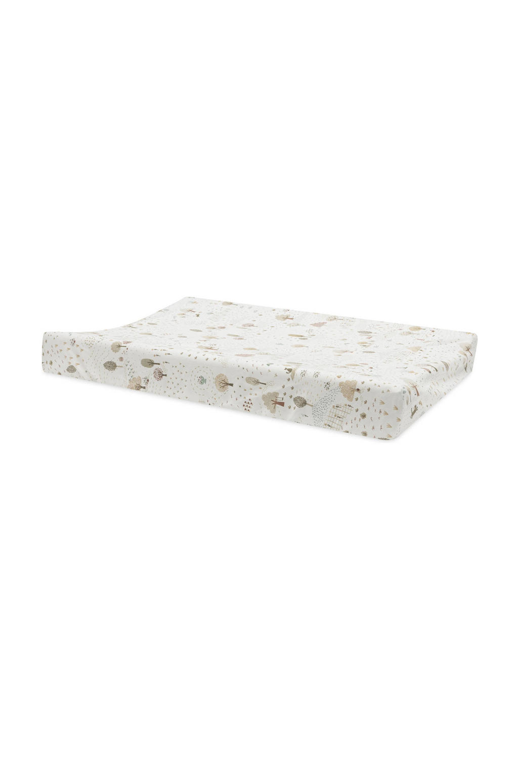 Jollein jersey aankleedkussenhoes Tiny Park wit/beige