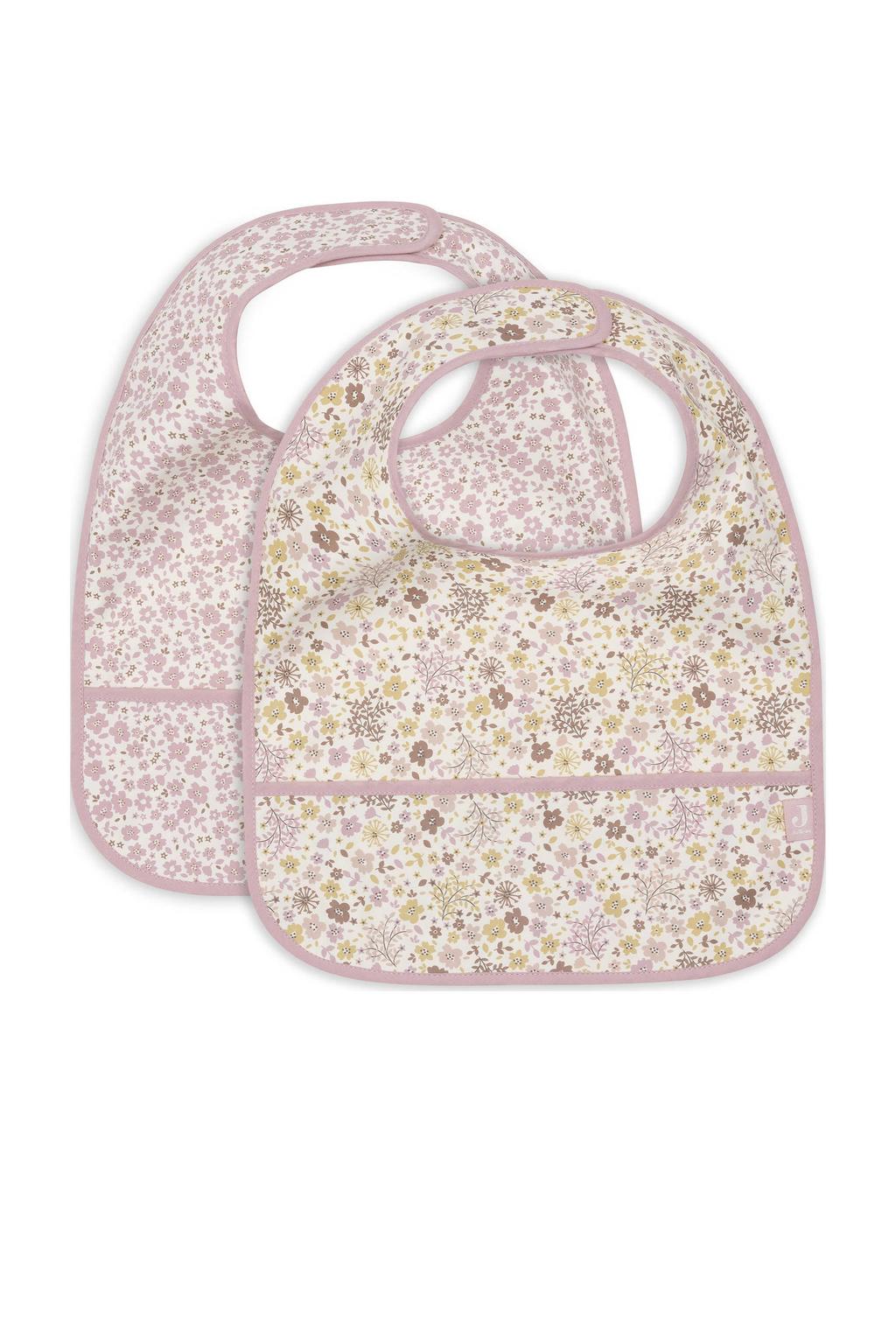Jollein waterproof slab Flower Fairies - roze/beige (set van 2)