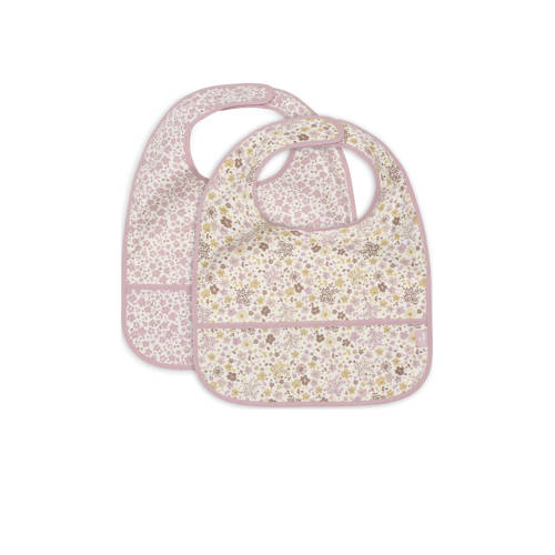 Jollein waterproof slab Flower Fairies - set van 2 roze/beige afbeelding
