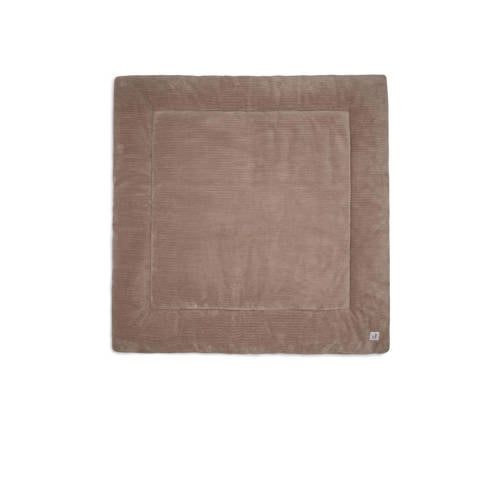 Jollein vierkant boxkleed Cloudy Rib Milky Coffee bruin afbeelding
