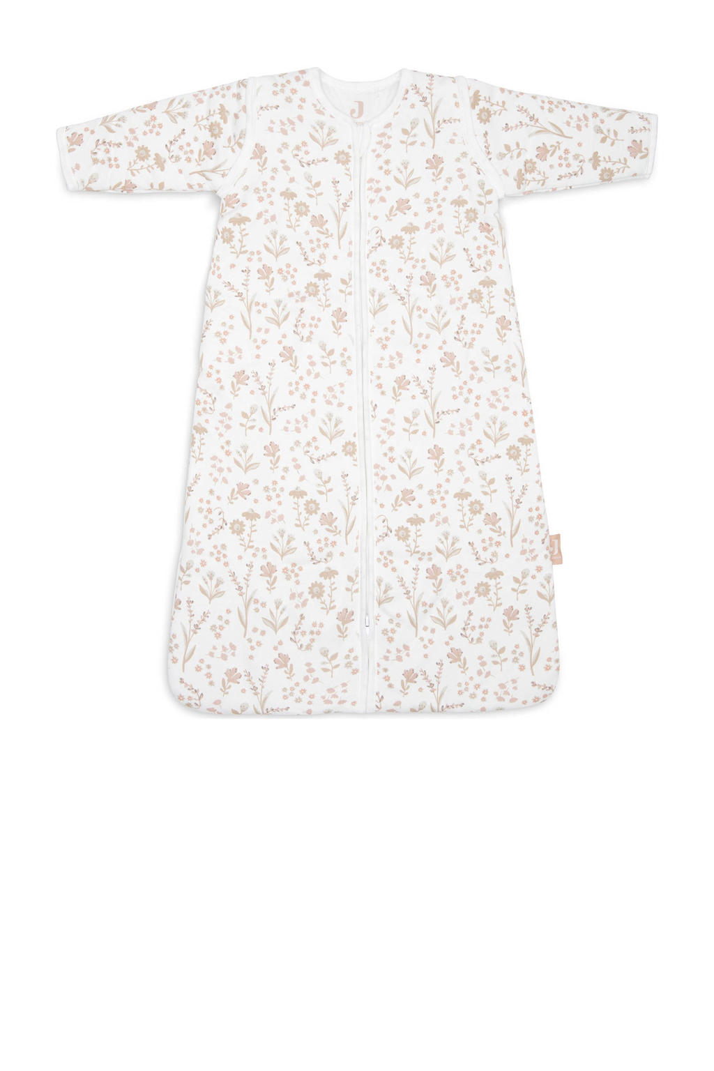Jollein baby slaapzak met afritsbare mouw Bloomy wit/beige