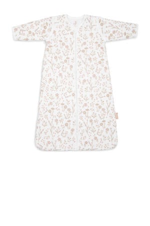 baby slaapzak met afritsbare mouw Bloomy wit/beige