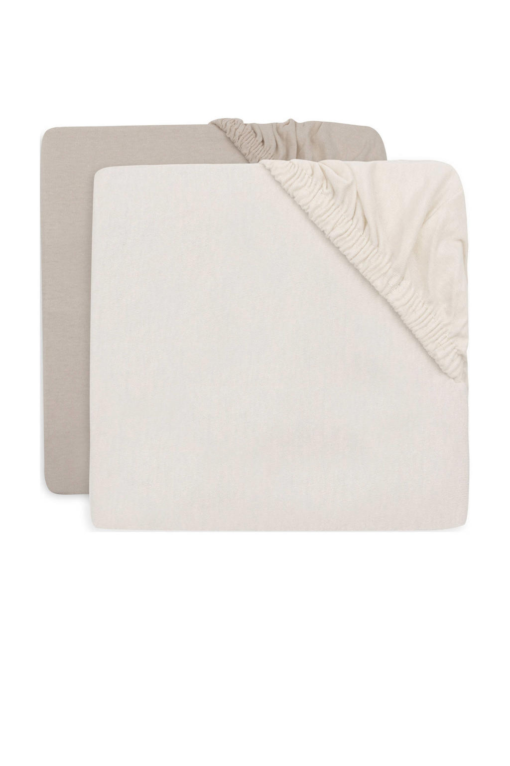Jollein jersey wieg hoeslaken Oatmeal/Sand - beige/offwhite (set van 2)