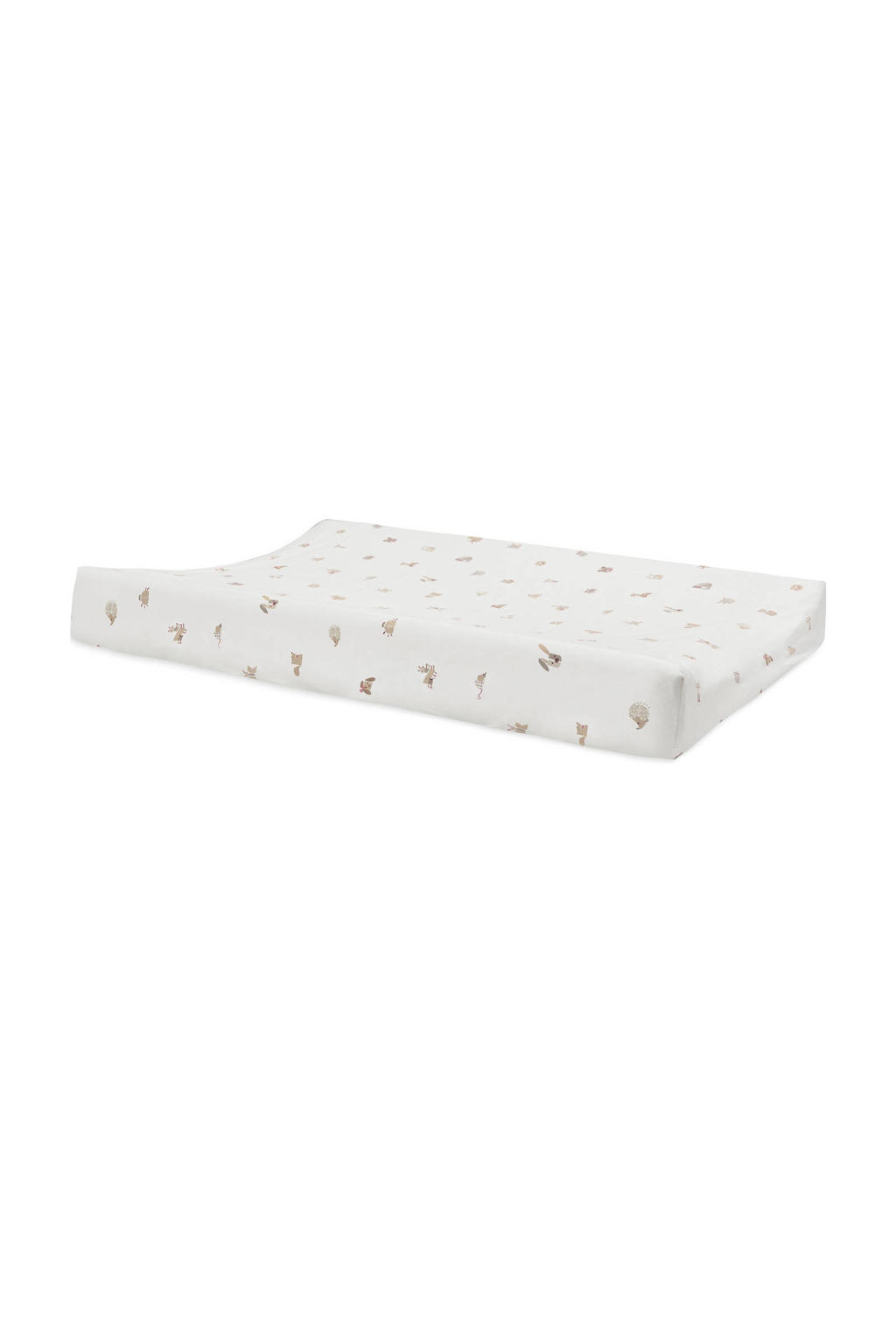 Jollein jersey aankleedkussenhoes Animal Friends wit/beige