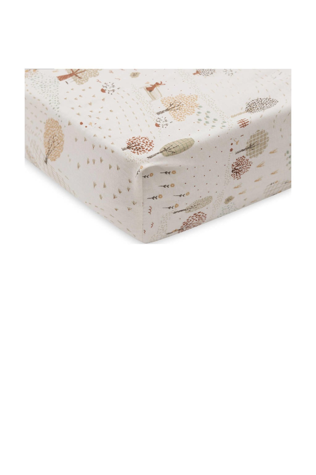 Jollein jersey kinderbed hoeslaken Tiny Park offwhite/groen/beige
