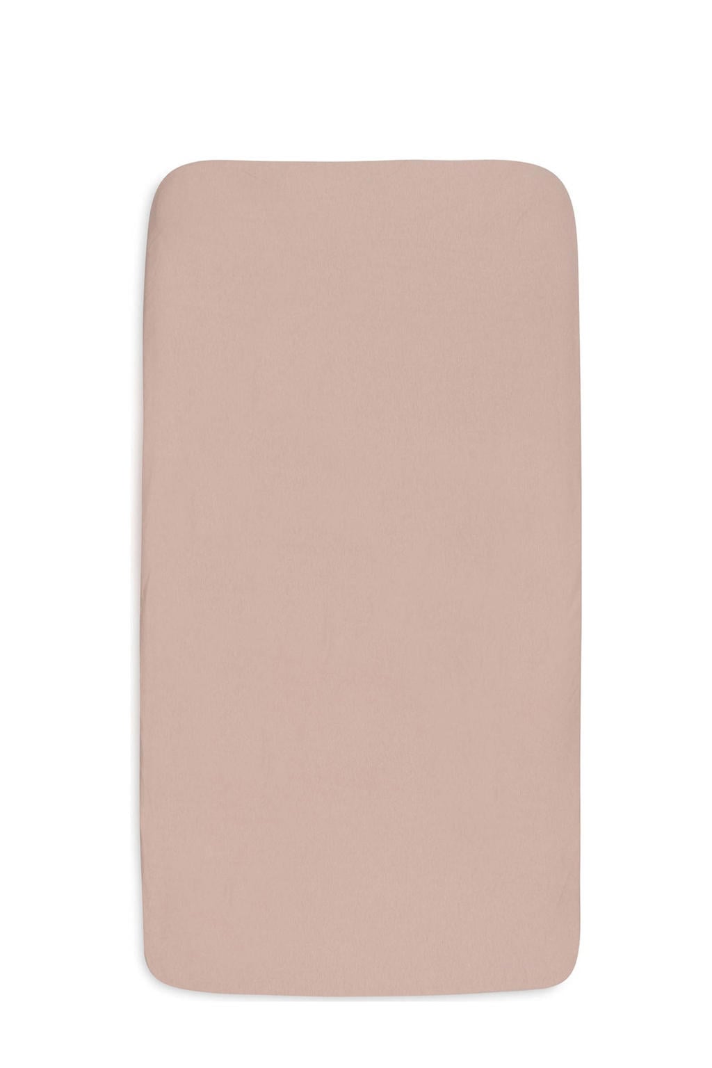 Jollein jersey ledikant hoeslaken Wild Rose/Ivory - roze/offwhite (set van 2)
