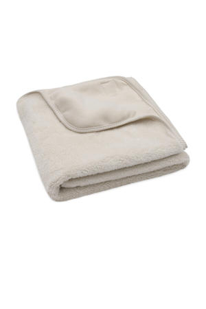 wiegdeken Basic Jersey/Sherpa Oatmeal beige