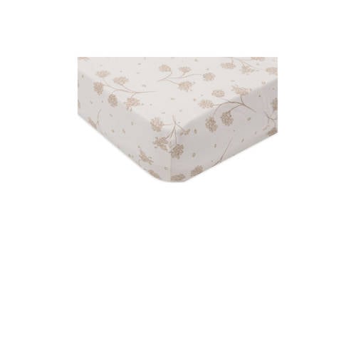 Jollein jersey kinderbed hoeslaken Leafy Dreams offwhite/beige afbeelding
