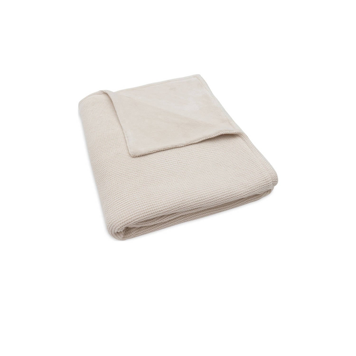 Jollein ledikantdeken Basic Knit Oatmeal Velvet beige