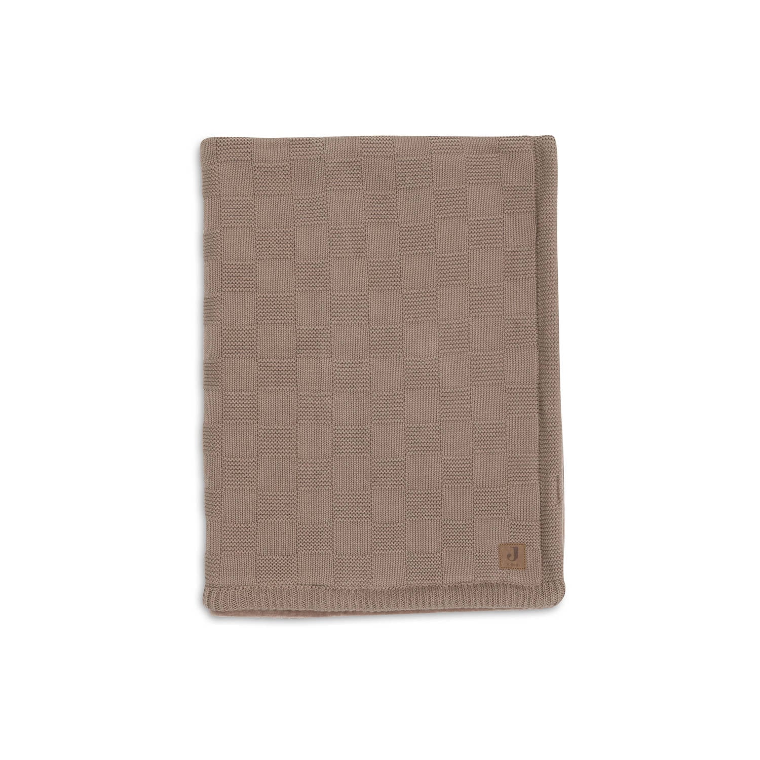 Jollein ledikantdeken Box Knit Milky Coffee Velvet bruin