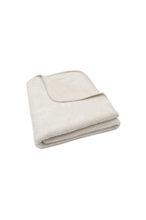 ledikantdeken Basic Jersey/Sherpa Oatmeal beige