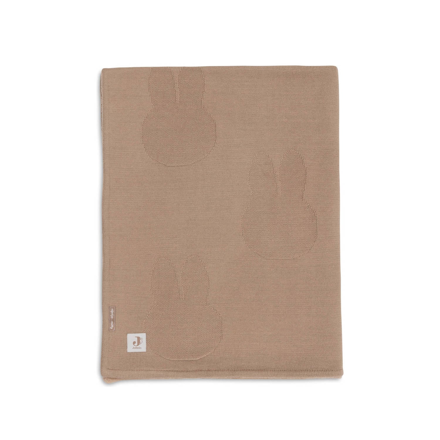 Jollein baby ledikant deken Miffy Biscuit Velvet bruin