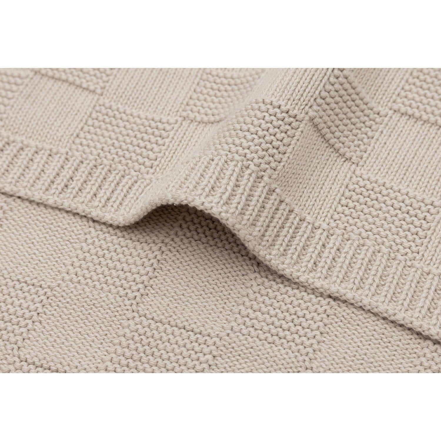 Jollein ledikantdeken Box Knit Warm Sand beige