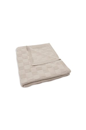 ledikantdeken Box Knit Warm Sand beige