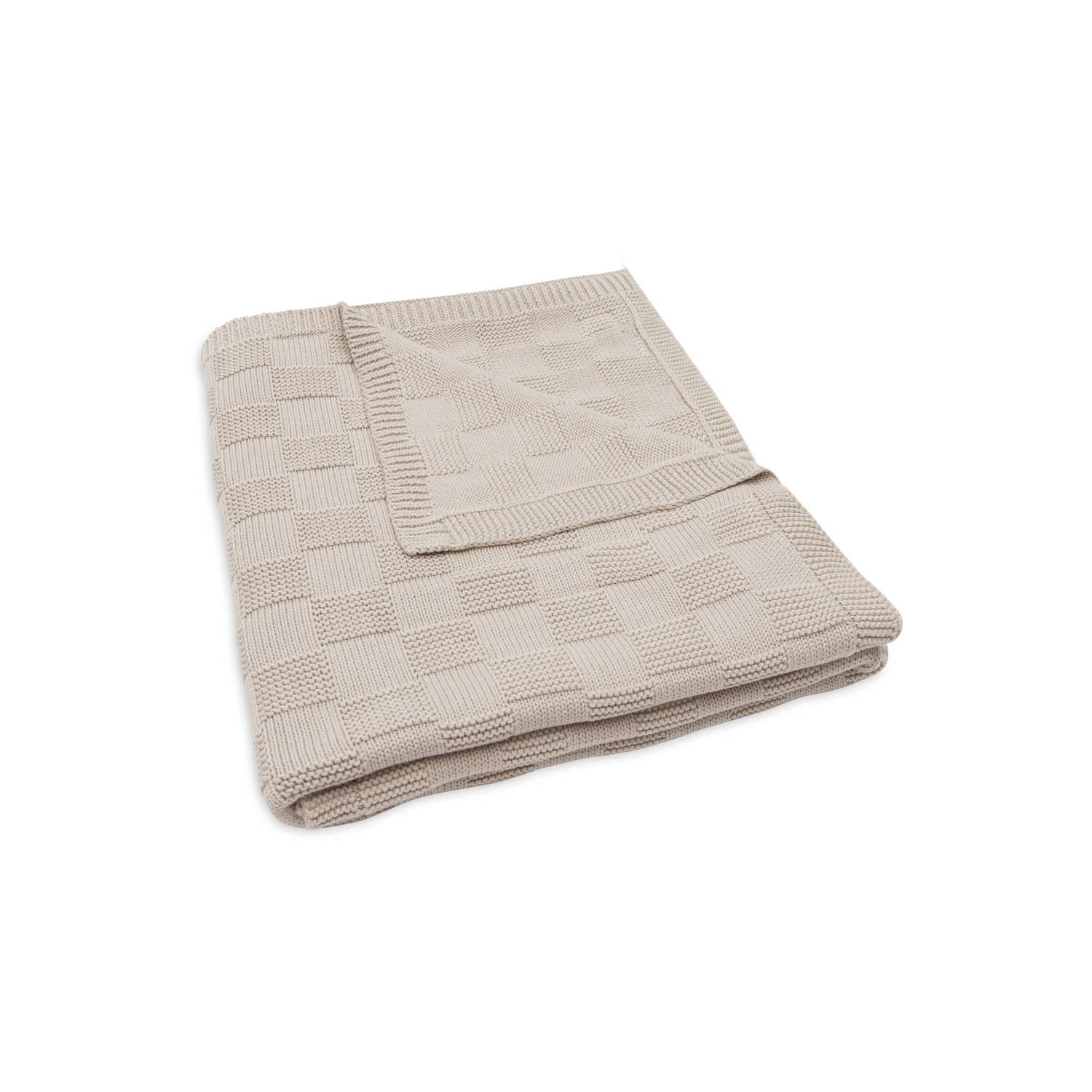 Jollein ledikantdeken Box Knit Warm Sand beige