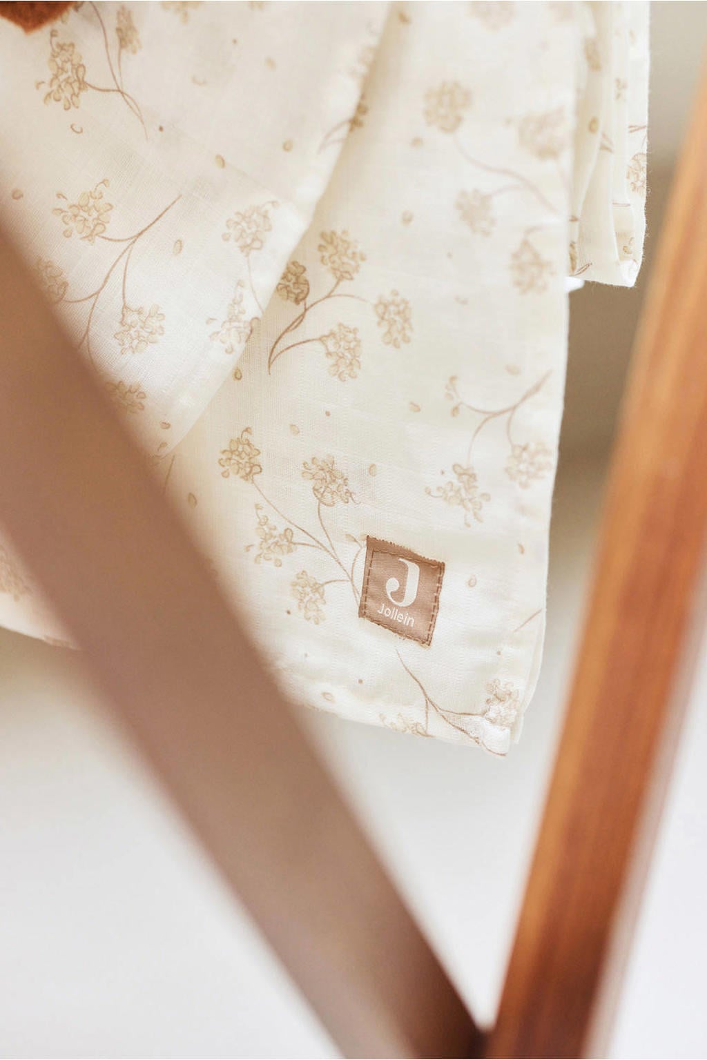 Jollein hydrofiele doek small Leafy Dreams - wit/beige (set van 3)