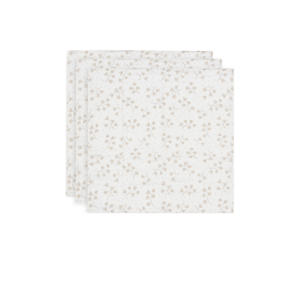 hydrofiele doek small Leafy Dreams - wit/beige (set van 3)