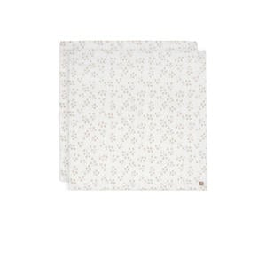 hydrofiele doek large Leafy Dreams -set van 2 wit/beige
