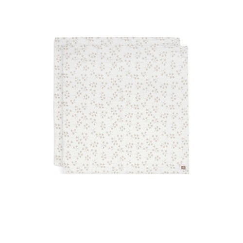 Jollein hydrofiele doek large Leafy Dreams -set van 2 wit/beige afbeelding