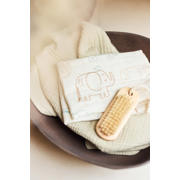 thumbnail: Jollein hydrofiele doek large Elephant Tales - wit/beige (set van 2)