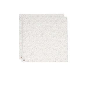 hydrofiele doek large Elephant Tales - wit/beige (set van 2)