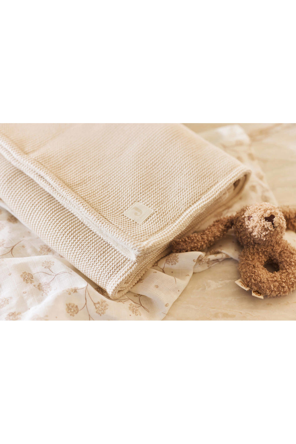 Jollein Badstof Aankleedkussenhoes Oatmeal/Sand - Set Van 2 Beige Offwhite Beige 8717329404045