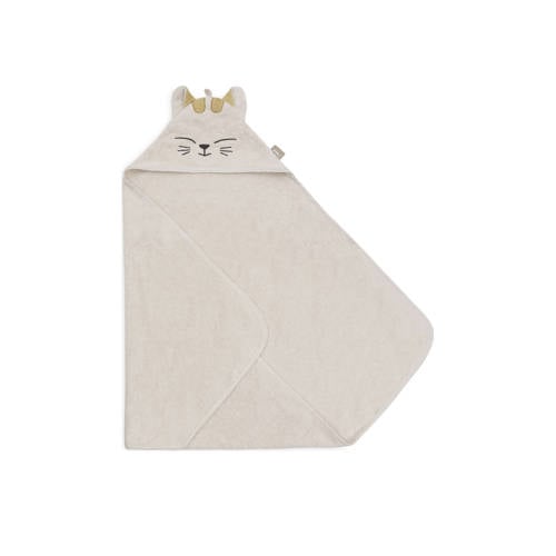 Jollein badstof badcape 75x75cm Charlie beige afbeelding