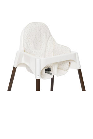 kinderstoelkussen Leafy Dreams wit