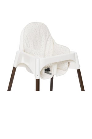 kinderstoelkussen Leafy Dreams wit