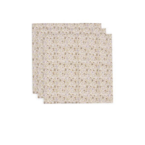 hydrofiele doek small Flower Fairies - beige/lila (set van 3)