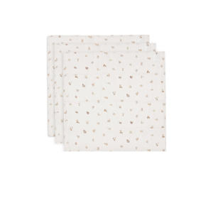 hydrofiele doek small Animal Friends - wit/beige (set van 3)