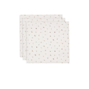 hydrofiele doek small Animal Friends - wit/beige (set van 3)