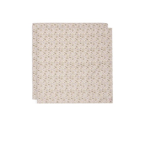 Jollein hydrofiele doek large Flower Fairies - set van 2 beige/lila afbeelding